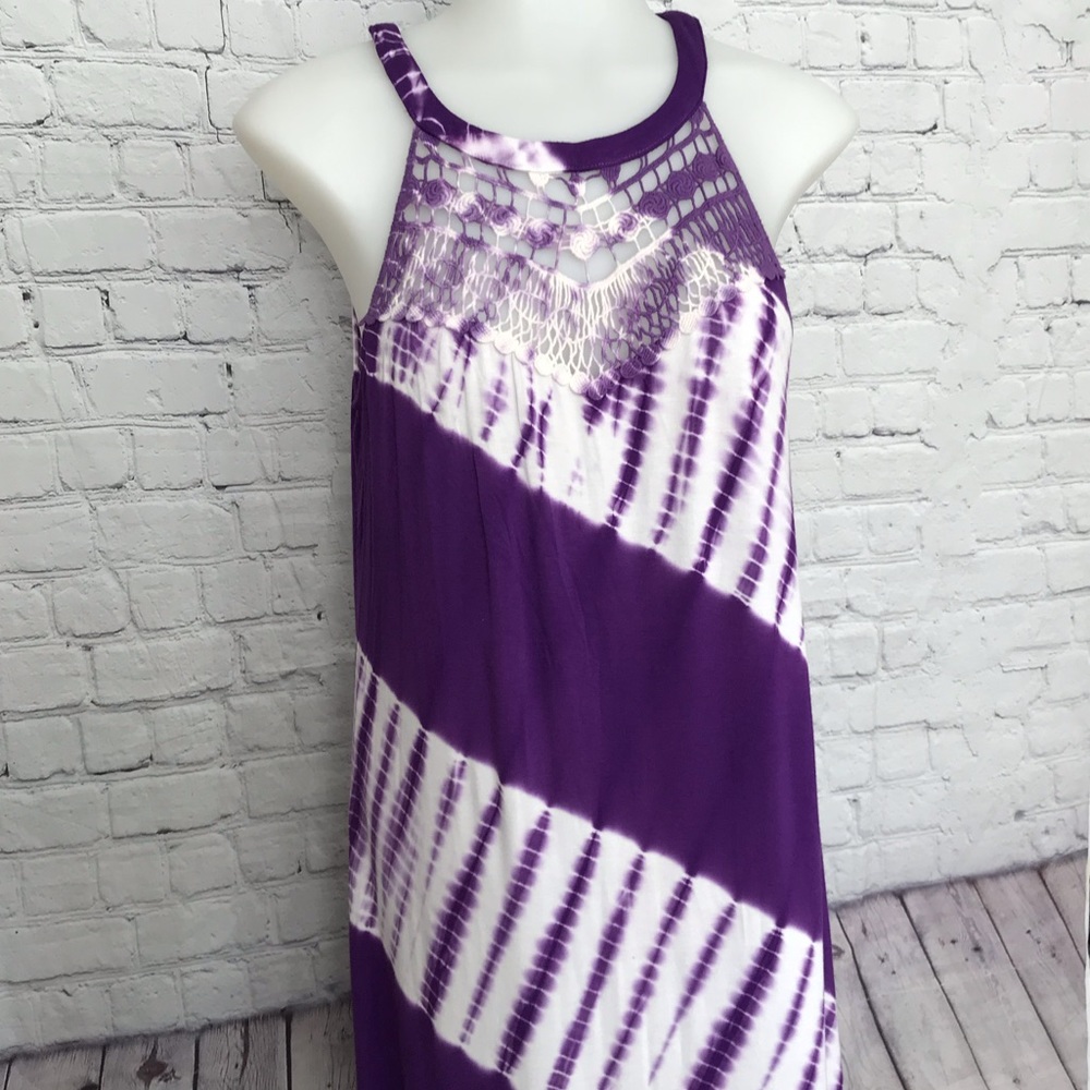 Tie Dye Crochet Dress Size:Medium